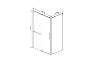 Душевой уголок Vincea Slim Soft 140х100 хром стекло прозрачное - 2