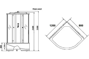 Душевая кабина Niagara Eco NG-7510-14R - 3