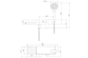 Смеситель Lemark Unibox LM6914CW для ванны и душа с поворотным изливом, хром-белый - 2