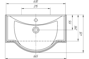 Мебельная раковина Бриклаер Kirovit Классик 65 - 3