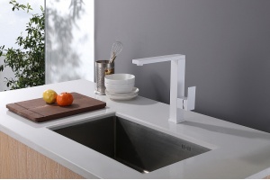 Смеситель для кухни Abber Daheim белый - 2