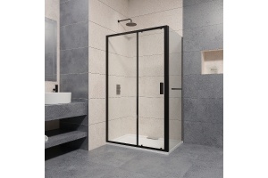 Душевой уголок RGW Passage PA-76-1B 150x100  профиль черный стекло прозрачное - 2