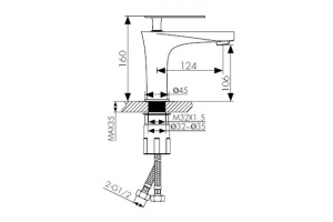 Смеситель для раковины KAISER Star (02011-2) - 2