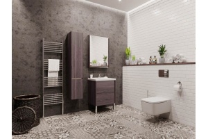 Зеркало-шкаф AQUATON Стоун 60 грецкий орех, с подсветкой - 2