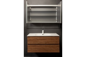 Зеркало-шкаф Armadi Art Vallessi 100 с подсветкой светлое дерево - 2