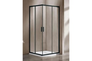 Душевая дверь Vincea Garda 120 черная стекло прозрачное