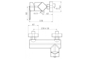 Смеситель для душа Belbagno Crystal хром (CRY-ESDM-CRM) - 2