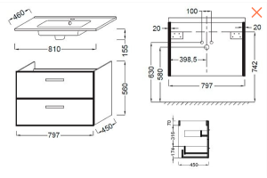 Тумба под раковину Jacob Delafon Ola 79.7 см (EB391RU-J5) - 2