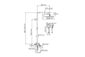 Душевая система WasserKraft 24.8 черный матовый - 3