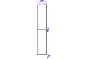 Шкаф-пенал Aqwella 5 stars Miami 30 - 2