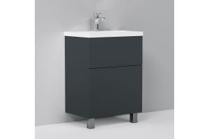Тумба для комплекта AM.PM Gem 60 графит матовый, напольная, с 2 ящиками - 2
