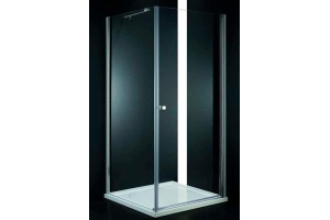 Душевой уголок Cezares Elena 80х80 хром стекло рифленое