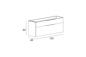 Тумба под раковину Cezares Urban, Grigio opaco (55163) - 2