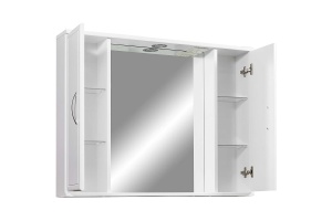 Зеркало-шкаф Stella Polar Концепт 80 с подсветкой белый - 2
