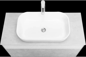 Комплект мебели Aquaton Марбл 100 белый-серый - 3