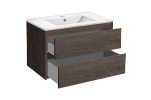 Тумба с раковиной Vincea Gio 80 темное дерево - 2