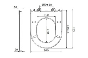 Сиденье для унитаза-компакта AM.PM Inspire белое с системой микролифт - 3