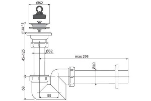 Сифон для раковины AlcaPlast  (A412) - 2