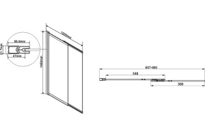 Шторка на ванну Vincea VSB-1E100CLB 100 см, профиль чёрный, стекло прозрачное - 3