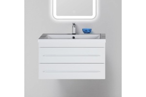 Тумба с раковиной Aquanet Нота 90 белая
