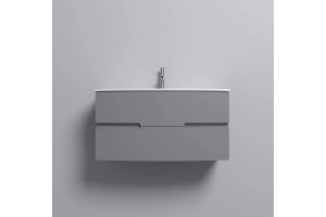 EB1889RU-442 Nona Мебель с интегрированными ручками, глянцевый серый антрацит, 100 см, 2 ящика - 3