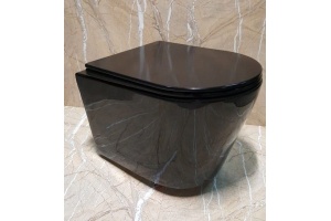 Унитаз подвесной Ceramalux черный (NS-5178-18) - 2