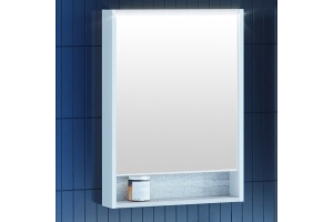 Зеркало-шкаф Aquaton Капри 60 с подсветкой белый-светлое дерево - 3