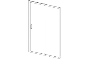 Душевая дверь в нишу Vincea Alpha VDS-3AL130MT 130 см, стекло текстурное, хром - 3