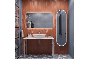 Консоль DIWO Элиста 120 белый мрамор, с раковиной Moduo 55 Leaf - 2