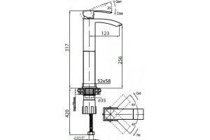 Смеситель Cezares Quattro C LC-01 W0 для раковины - 2