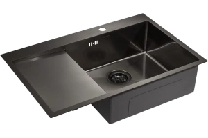 Мойка кухонная Paulmark Atlan 78 R темный хром - 2