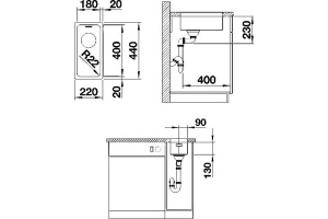 Металлическая мойка Blanco Andano (522952) - 3