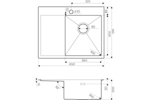 Мойка кухонная Omoikiri Akisame 65-GM-R вороненая сталь - 2