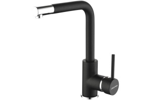 Смеситель Paulmark Honner для кухонной мойки, черный металлик Ho212018-418