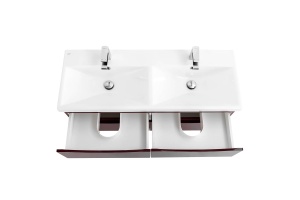 Комплект мебели BelBagno Marino-Cer 120 с двумя чашами бордовый - 3