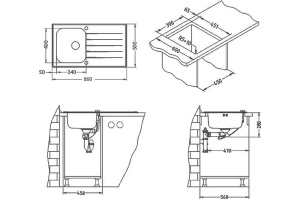 Мойка кухонная Alveus Glassix 10 белая - 3