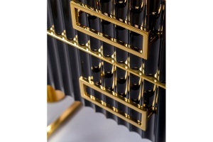 Тумба под раковину моноблок Boheme Armadi Art Monaco 80 черный глянец - золото - 3