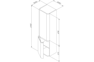 Шкаф-пенал Am.pm Sensation 40 см (M30CHL0406TF) - 3