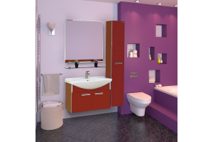 Джулия - 85 Тумба подвесная красная - 2