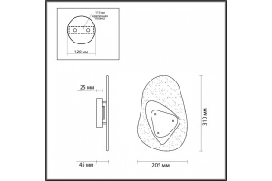 Настенный светодиодный светильник Odeon Light Midcent Icy 4313/9WL - 3