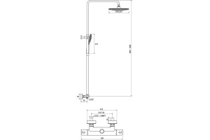 Душевая стойка Ravak Termo 300 TE 093.00/150 - 2