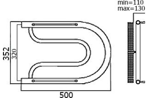 Водяной полотенцесушитель Terminus Фокстрот 320x500 Хром - 3