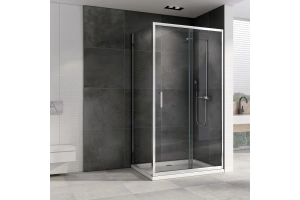 Душевой уголок Abber Schwarzer Diamant 100х100 хром стекло прозрачное