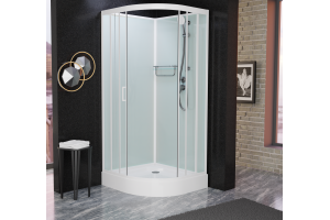 Душевая кабина Frank F420 White б/к  Без крыши низкий поддон