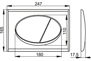 Кнопка смыва AlcaPlast ALCA M70 белая - 2