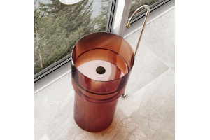 Раковина напольная ABBER Kristall 45 коричневый (AT2701Opal-H)