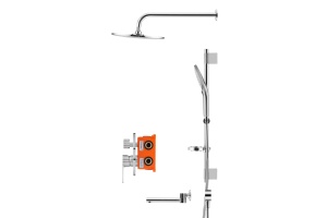 Swedbe Platta Душевой комплект со встроен.смесит. (с монтаж.боксом), верхн.душ. и повор.изливом 5542 - 2