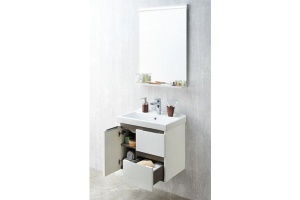 Комплект мебели Aquaton Рене 60 белый-темное дерево - 3