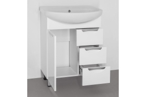 Тумба с раковиной Style Line Жасмин 65 белая - 2