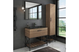 Шкаф-пенал Comforty Бредфорд 40 дуб темный - 2